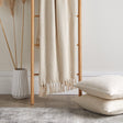 Hayden Eco-Friendly Recycled Cotton Soft Throw – Cream – 130cm x 180cm / 200cm x 200cm