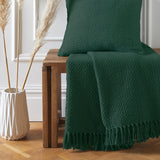 Hayden Eco-Friendly Recycled Cotton Soft Throw – Green – 130cm x 180cm / 200cm x 200cm - Hayden Throw In Green 130 X 180Cm 4