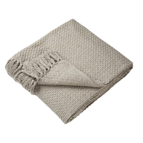 Hayden Eco-Friendly Recycled Cotton Soft Throw – Natural – 130cm x 180cm / 200cm x 200cm - Hayden Throw In Natural 3