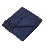 Hayden Eco-Friendly Recycled Cotton Soft Throw – Navy – 130cm x 180cm / 200cm x 200cm - Hayden Throw In Navy 3