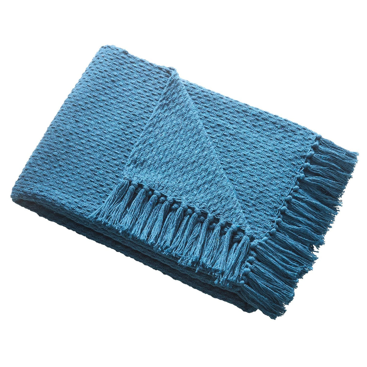 Hayden Eco-Friendly Recycled Cotton Soft Throw – Teal – 130cm x 180cm / 200cm x 200cm - Hayden Throw In Teal 200 X 200Cm 2