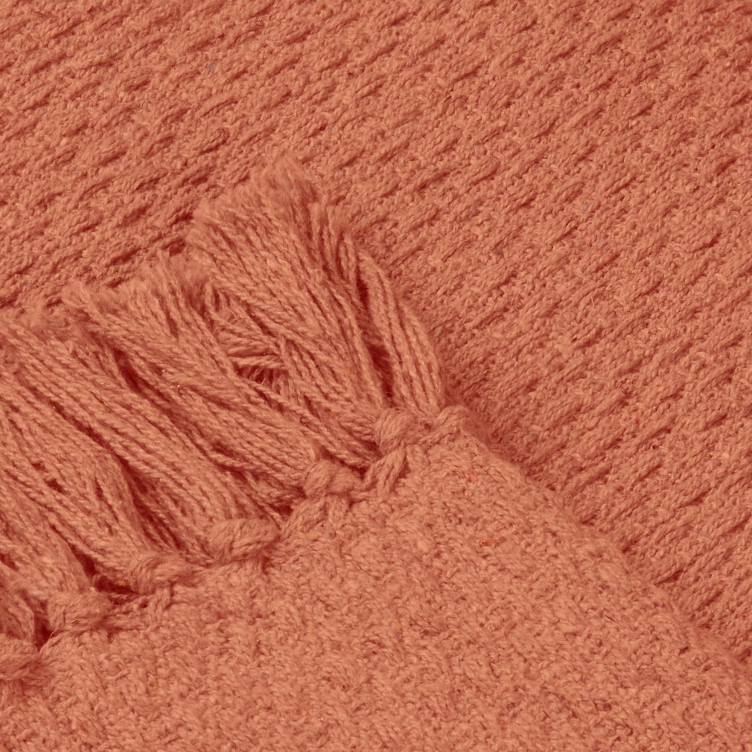 Hayden Eco-Friendly Recycled Cotton Soft Throw – Terracotta – 130cm x 180cm / 200cm x 200cm - Hayden Throw In Terracotta 130 X 180Cm 3