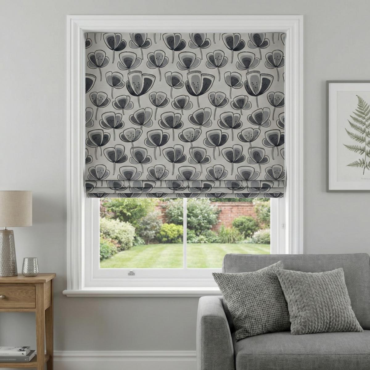 Helix Made to Measure Roman Blind Charcoal