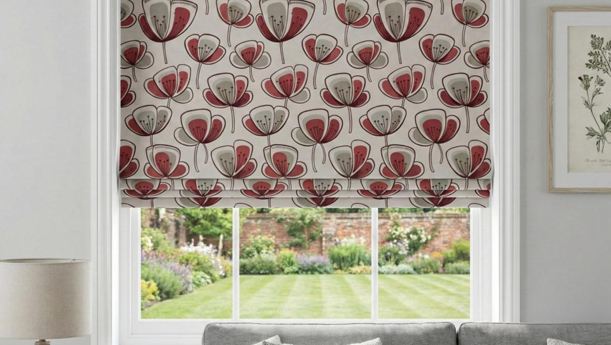 Helix Made to Measure Roman Blind Red