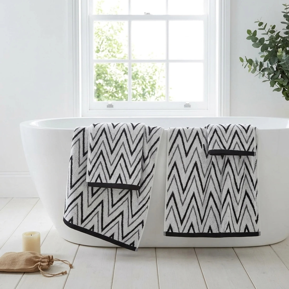 Helix 500gsm Black 100% Cotton Towels-1