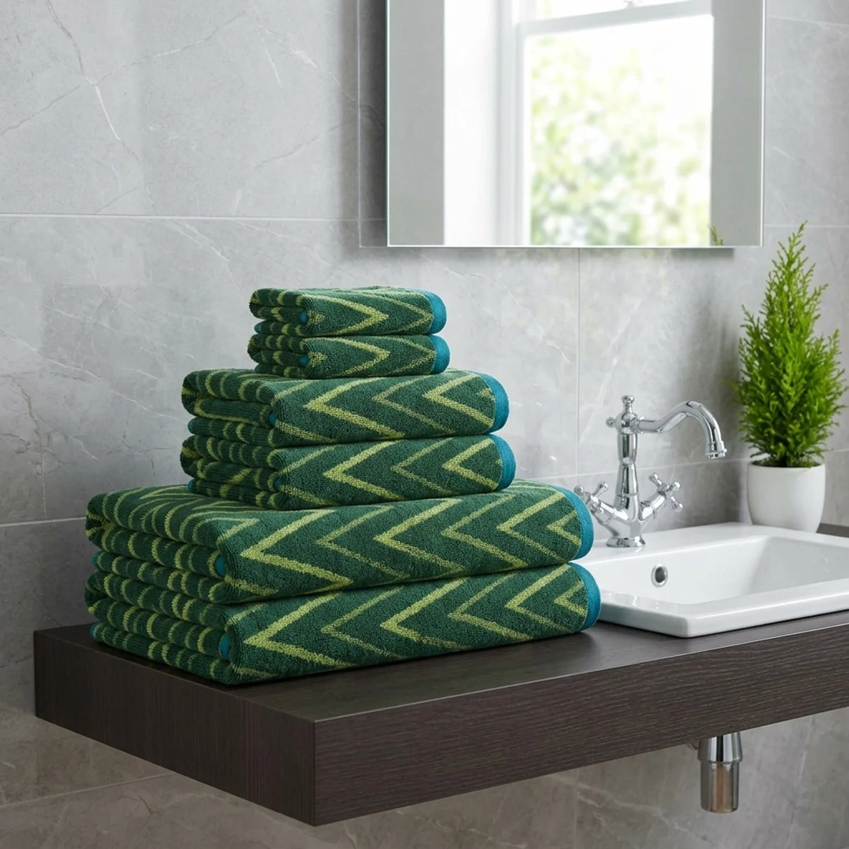 Helix 500gsm Moss Green 100% Cotton Towels-1