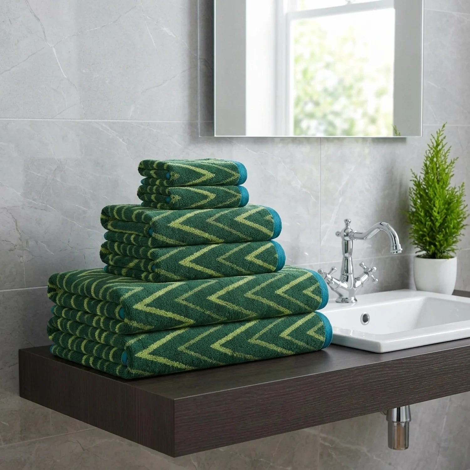 Helix 500gsm Moss Green 100% Cotton Towels-1
