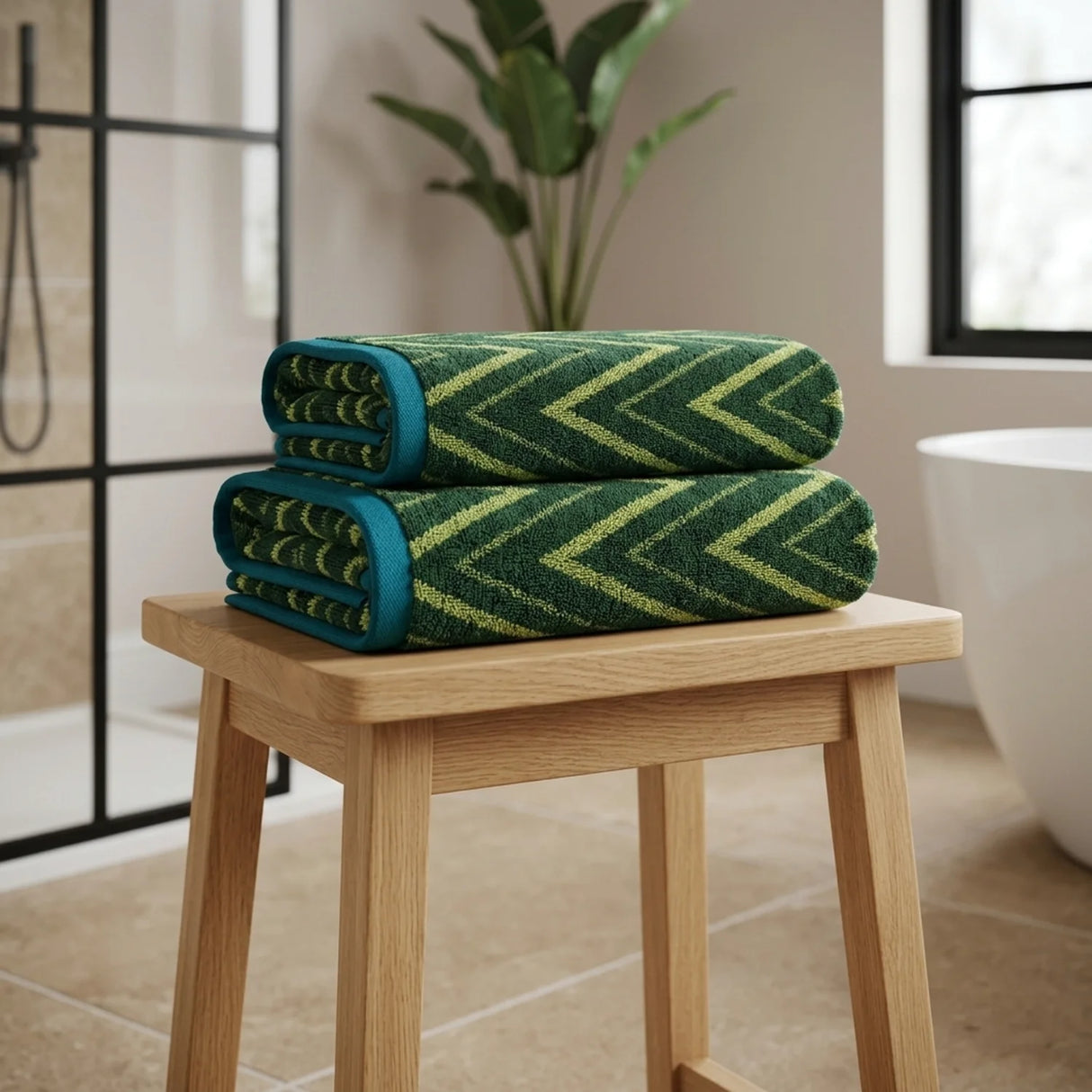 Helix 500gsm Moss Green 100% Cotton Towels-4