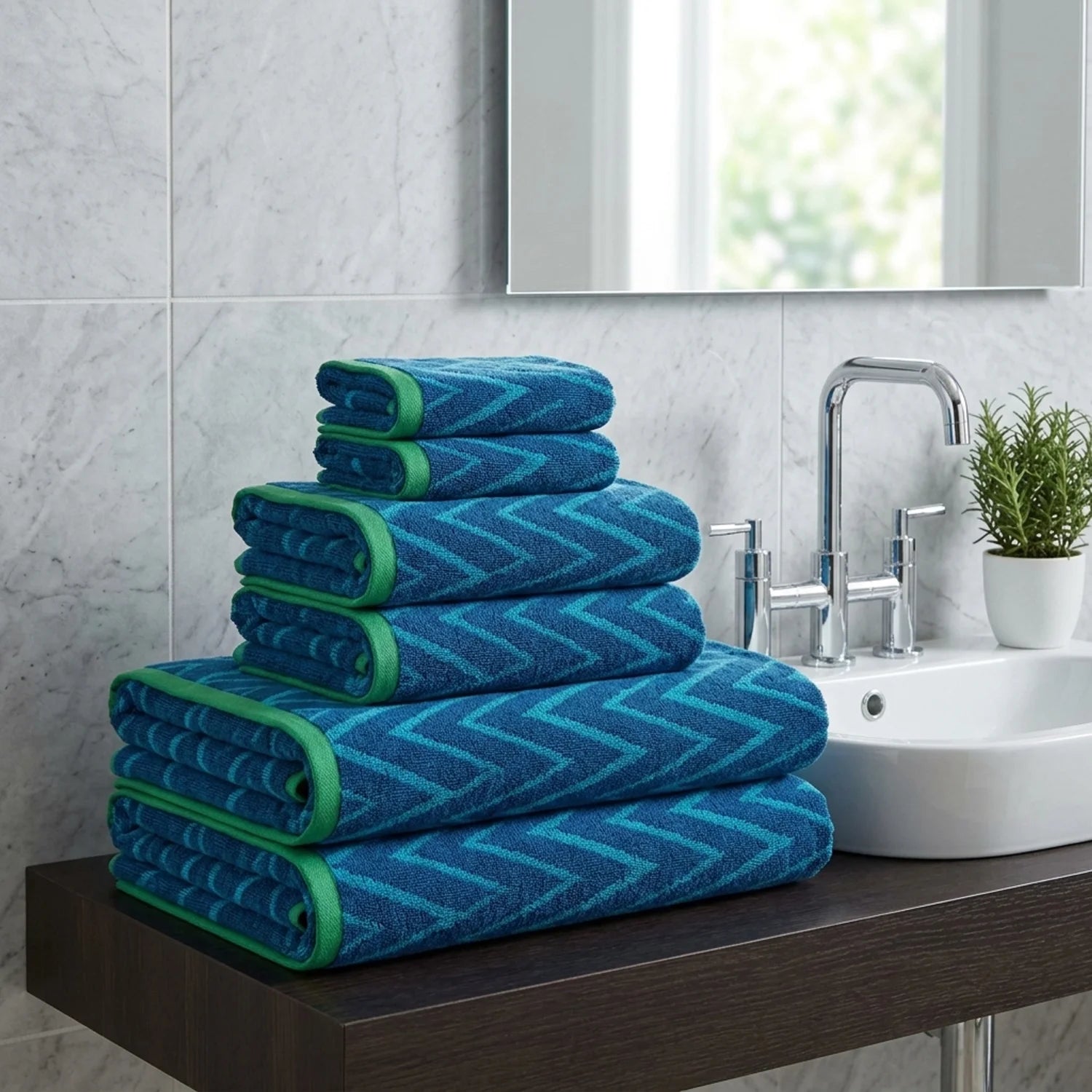 Helix 500gsm Ocean Blue 100% Cotton Towels-3