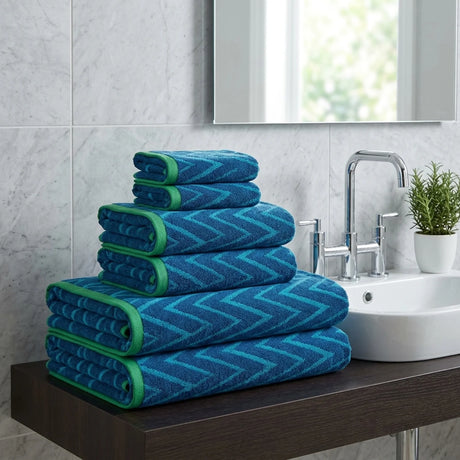 Helix 500gsm Ocean Blue 100% Cotton Towels-3