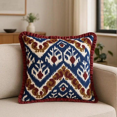 Henderson Cushion Cover / Filled Cushion 18" x 18" (45cm x 45cm) - Ruby / Gold