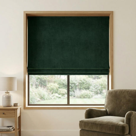 Lille Made to Measure Roman Blind Bottle Green