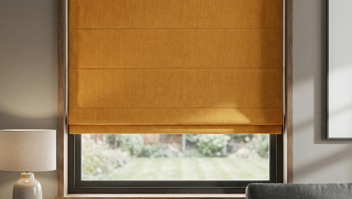 Lille Made to Measure Roman Blind Saffron