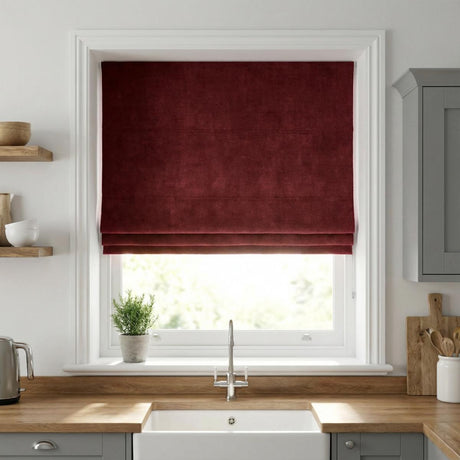 Lille Made to Measure Roman Blind Burgundy