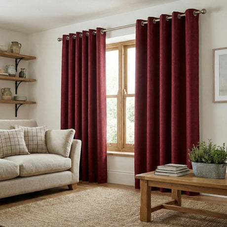 Lille Made to Measure Curtains Burgundy
