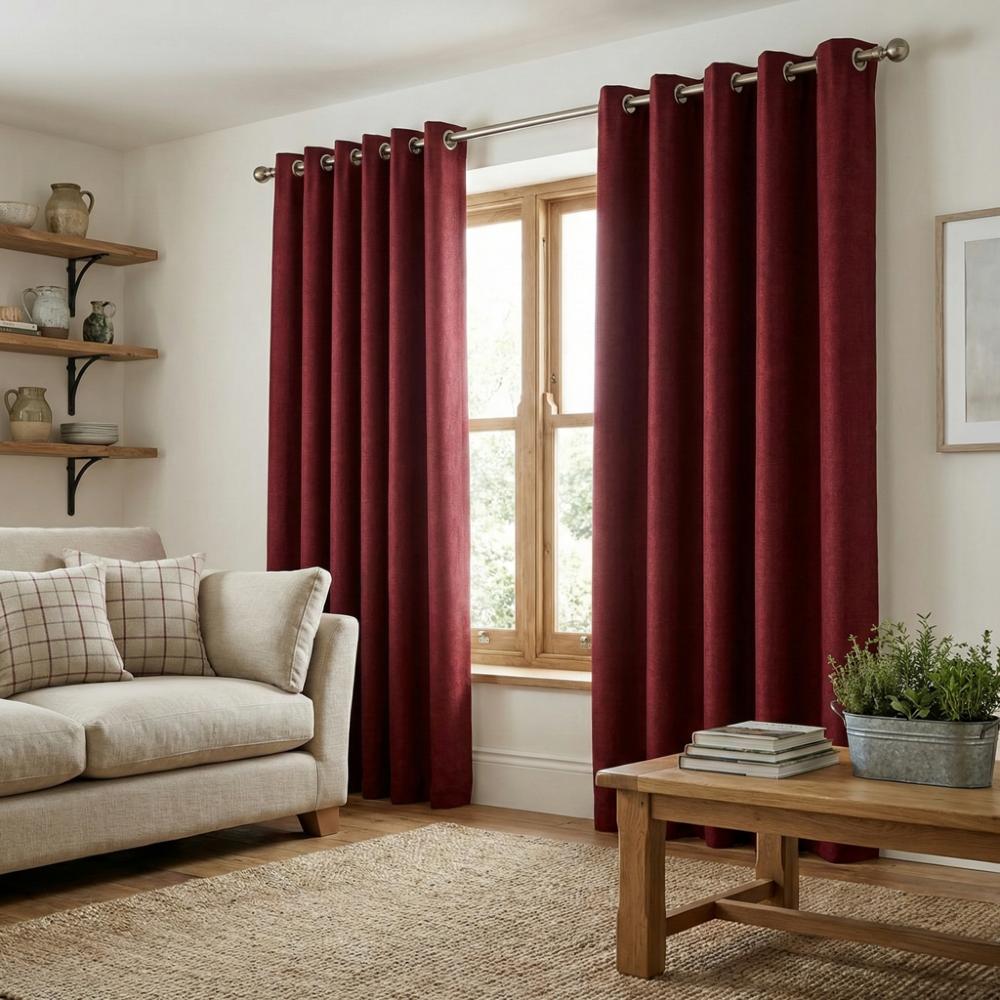 Lille Burgundy fabric sample