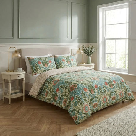 Heritage Flora Multicolour Duvet Cover Bedding Set-1