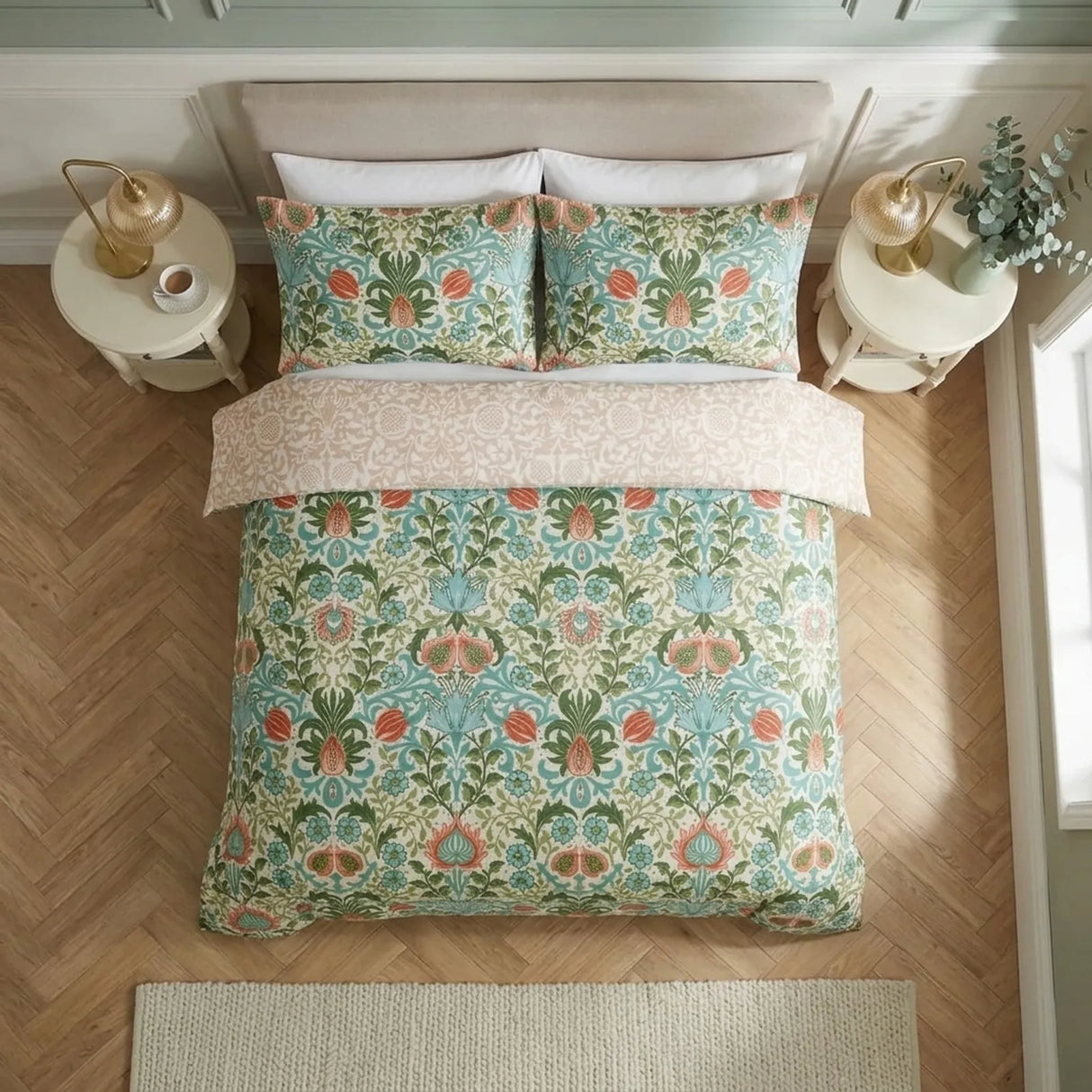 Heritage Flora Multicolour Duvet Cover Bedding Set-3