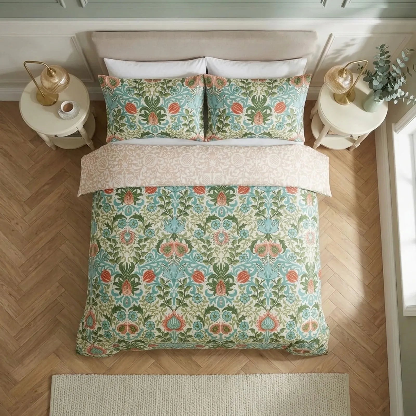 Heritage Flora Multicolour Duvet Cover Bedding Set-3
