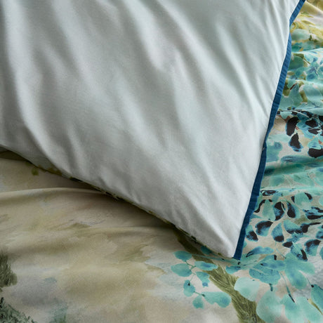 Hidden Garden 100% Cotton 200 Thread Count Botanical Duvet Cover Set - Hidden Garden Duvet Cover Set In Green 5