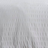 Honley Seersucker Microfibre Duvet Cover Set - White - Honley Seersucker Duvet Cover Set In White 3
