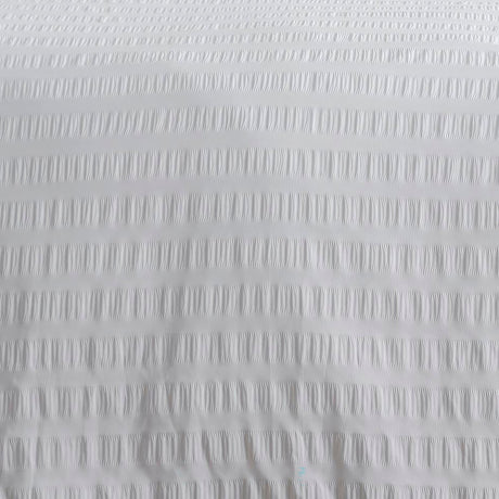 Honley Seersucker Microfibre Duvet Cover Set - White - Honley Seersucker Duvet Cover Set In White 3