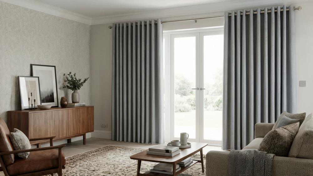 Hopsack Made to Measure Curtains Dove 3