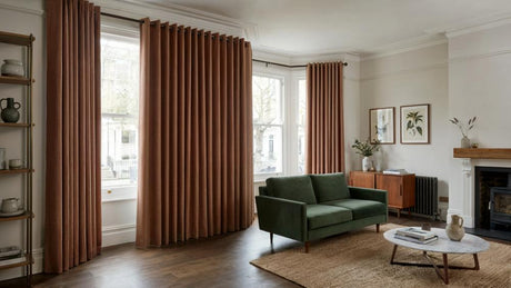 Hopsack Made to Measure Curtains Soft Peach 4