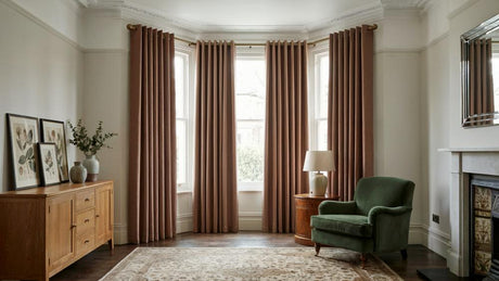 Hopsack Made to Measure Curtains Soft Peach 3