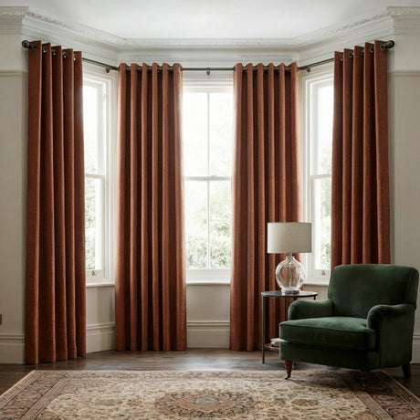 Hopsack Made to Measure Curtains Sunset
