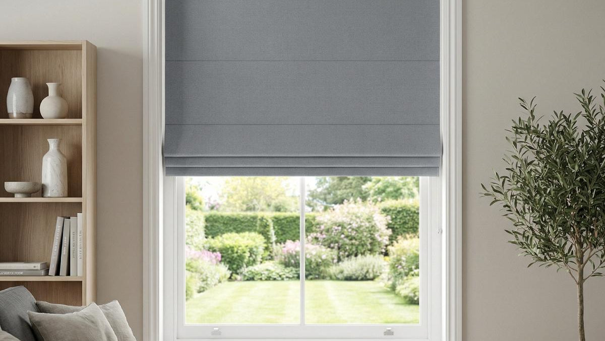 Hopsack Made to Measure Roman Blind Dove