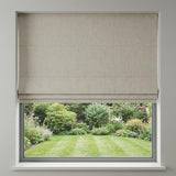 Hopsack Made to Measure Roman Blind Natural