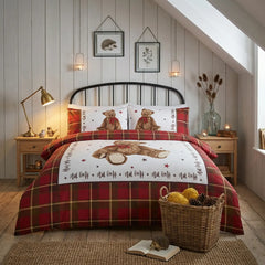 Hug Me Bear Red Duvet Cover Bedding Set