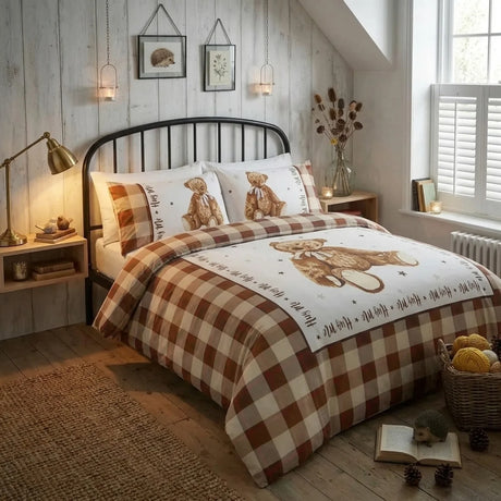 Hug Me Bear Natural Duvet Cover Bedding Set-1