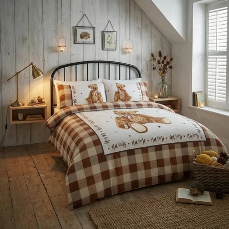 Hug Me Bear Natural Duvet Cover Bedding Set-2