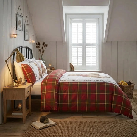 Hug Me Bear Red Duvet Cover Bedding Set-4