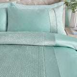 Iras Duvet Cover Set in Duck Egg - Double