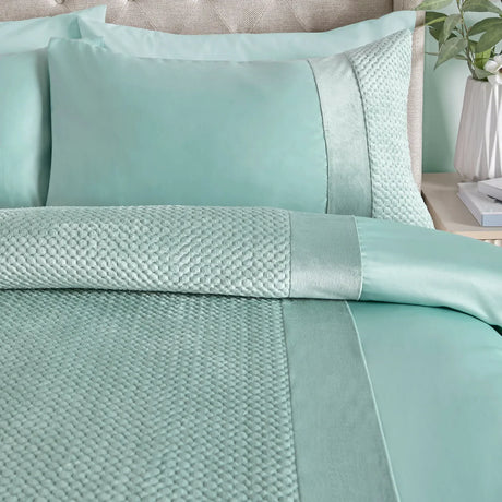 Iras Duvet Cover Set in Duck Egg - Double