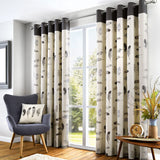 Idaho Grey 100% Cotton Eyelet Curtains Light Filtering - Idaho Eyelet Curtains In Charcoal 2
