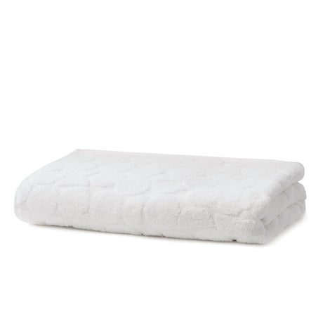 Ingo Jacquard 550gsm Cotton Bathroom Towel - Ingo Towels In White 2