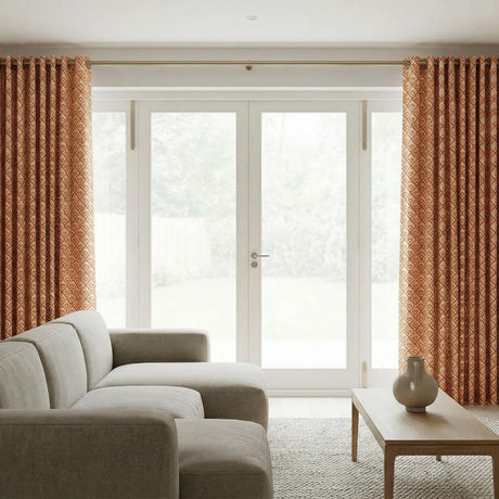 Izmir Made to Measure Curtains Terracotta