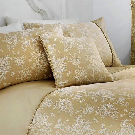 Jasmine Floral Filled Cushion 43cm x 43cm - Champage