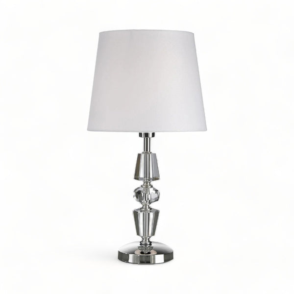James Crystal Table Lamp with Off-White Shade 44cm
