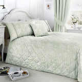 Jasmine Microfibre Bedspread 220cm x 240cm - Green