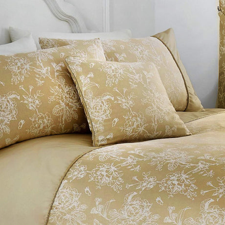 Jasmine Floral Filled Cushion 43cm x 43cm - Champage