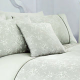 Jasmine Floral Cushion Cover 43cm x 43cm (17" x 17") - Green