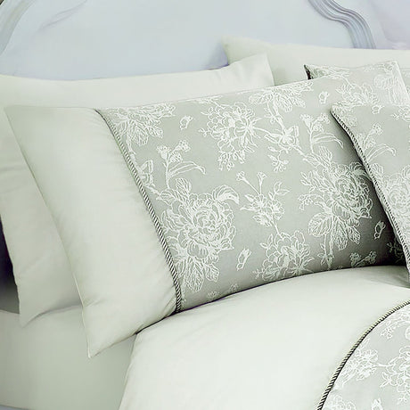 Jasmine Floral Polycotton Duvet Cover Set Green - Jasmine Duvet Cover Set In Green 2