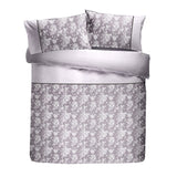 Jasmine Floral Woven Polycotton Duvet Cover Set - Lavender - Jasmine Duvet Cover Set In Lavender 2