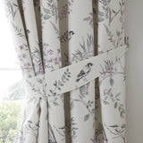 Jazmine Floral Pencil Pleat Tape Top Curtains Light Filtering Printed - Jazmine Pencil Pleat Curtains In Heather 3