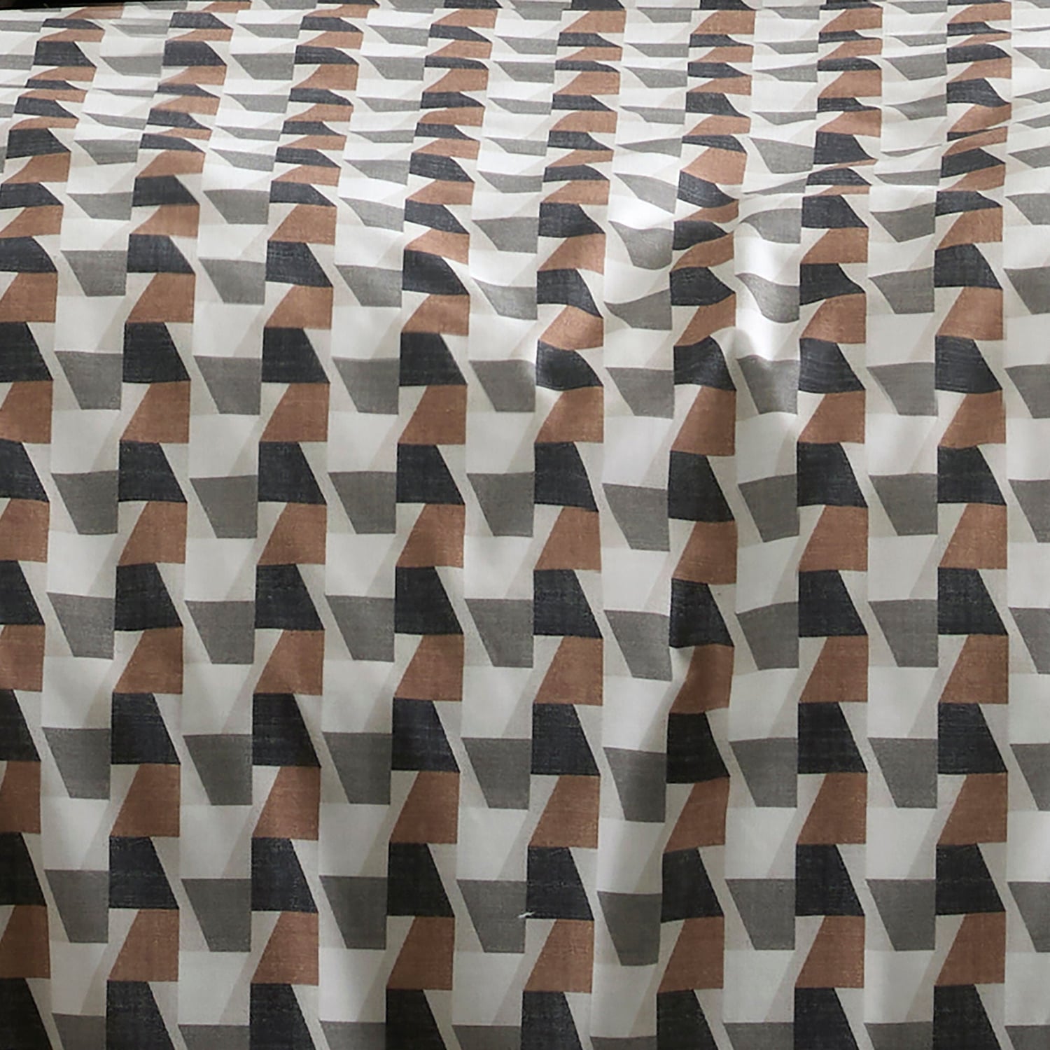 Jett 100% Cotton Duvet Cover Set - Jett Duvet Cover Set In Brown Bracken 3